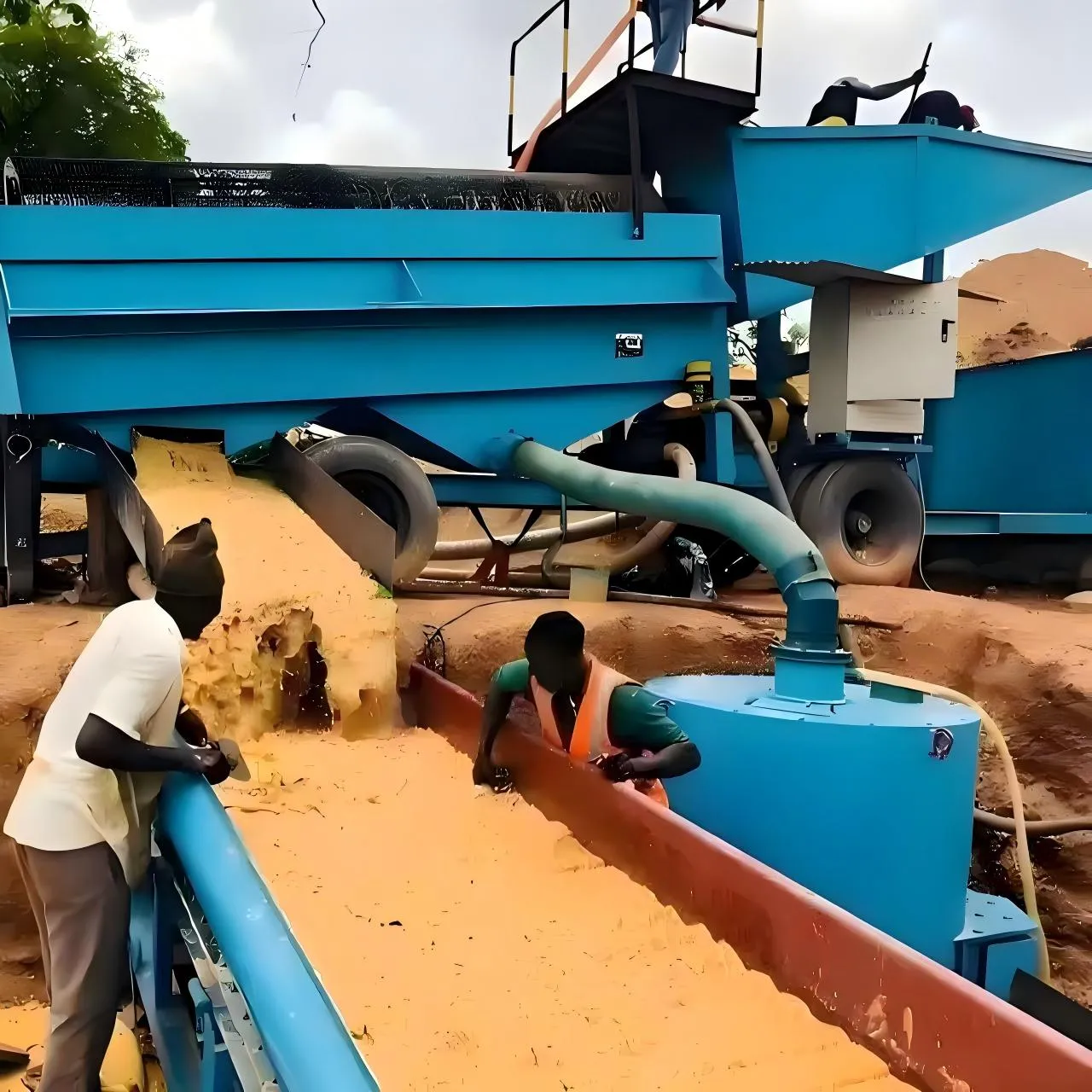 非洲淘金车安装现场